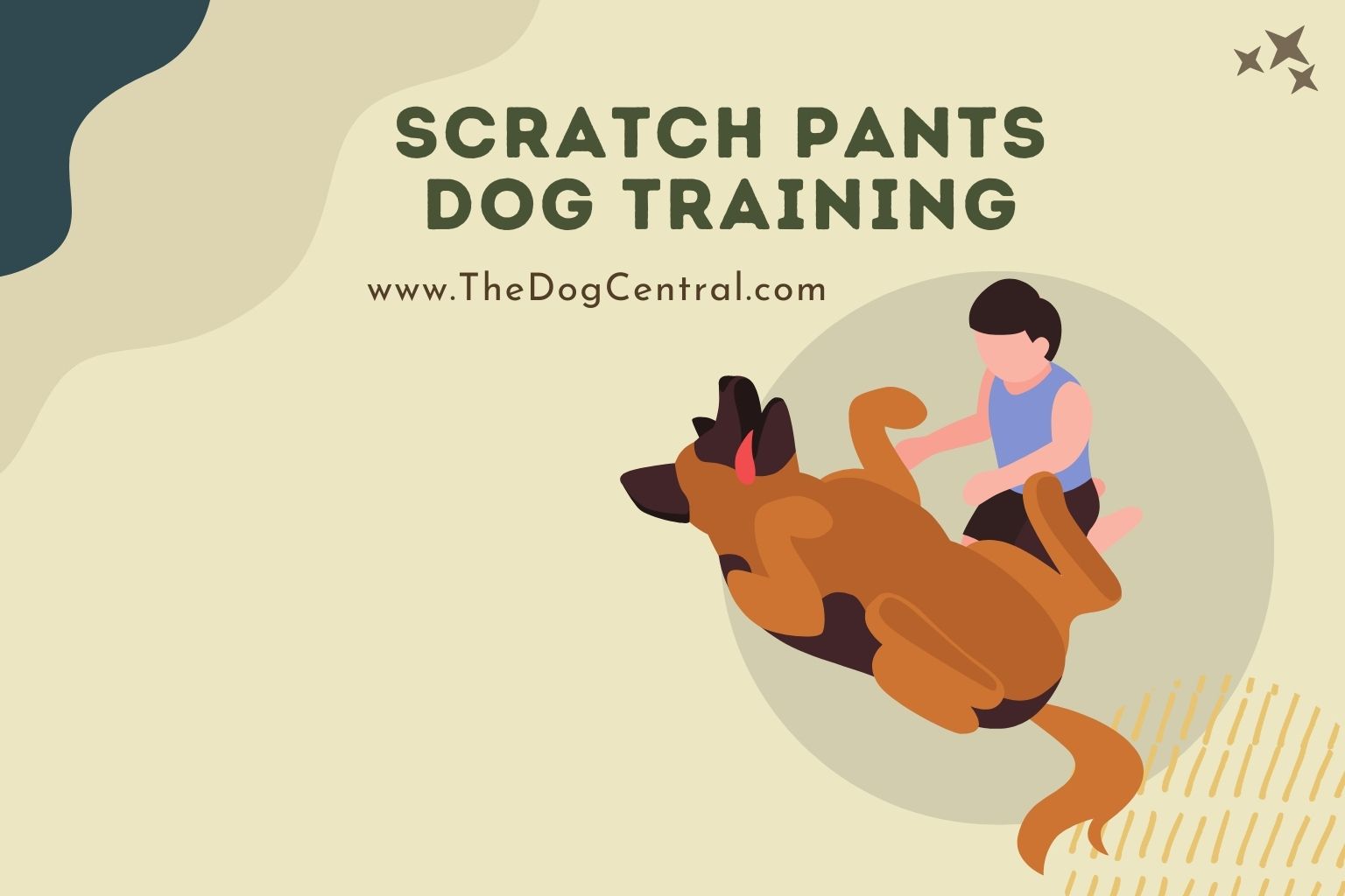 scratch pants dog training